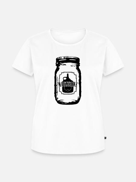 Moonshine Glas Jar - Frauen Premium Bio T-Shirt - Weiß