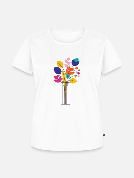 Flower - Frauen Premium Bio T-Shirt - Weiß