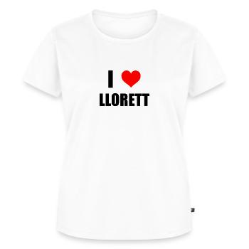 J’adore Llorett - T-shirt Premium bio Femme - blanc - Devant - AI Model Female 172 dark (172cm)