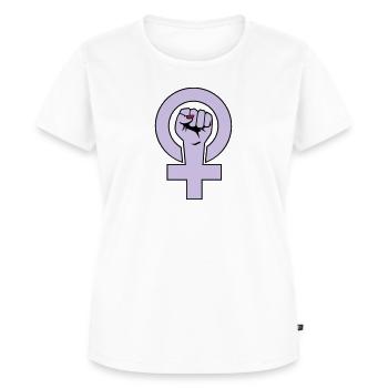 Feminist - Feministin - Frauen Premium Bio T-Shirt - Weiß - Vorne - AI Model Female 172 dark (172cm)