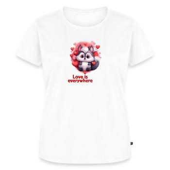 Süßes Valentinstag Design Tierchen - Frauen Premium Bio T-Shirt - Weiß - Vorne - AI Model Female 172 dark (172cm)