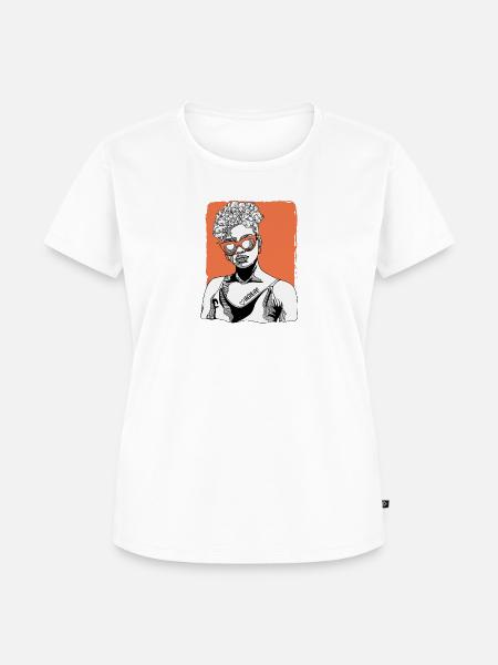 Frau Mit Highlife-tattoo - Frauen Premium Bio T-Shirt - Weiß