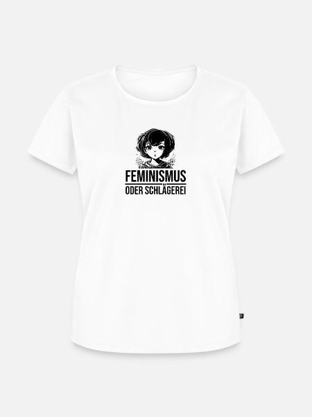 Feminismus oder Schlägerei - Frauen Premium Bio T-Shirt - Weiß