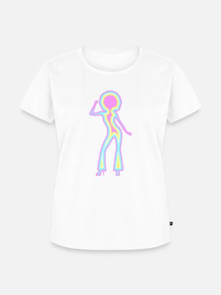 Disco psychedelisch - Frauen Premium Bio T-Shirt - Weiß