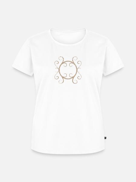 Historisches Pflanzenmotiv - Frauen Premium Bio T-Shirt - Weiß