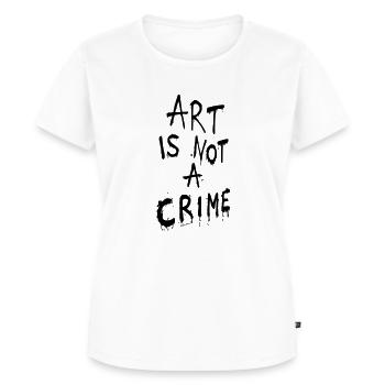 Art is not a crime - Frauen Premium Bio T-Shirt - Weiß - Vorne - AI Model Female 172 dark (172cm)