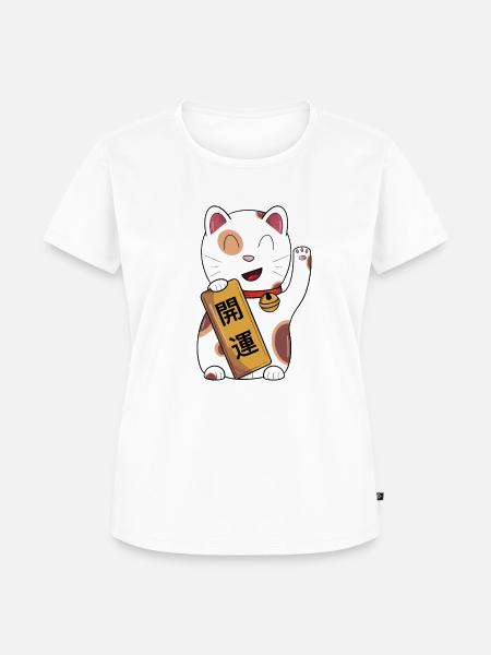 Maneki Neko viel Glück - Frauen Premium Bio T-Shirt - Weiß