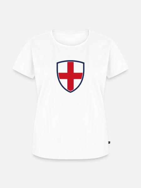 England Flagge - Frauen Premium Bio T-Shirt - Weiß