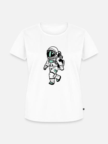 astronaut - Vrouwen Premium Bio T-shirt - wit
