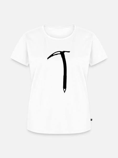 Eispickel Links Dunkel - Frauen Premium Bio T-Shirt - Weiß