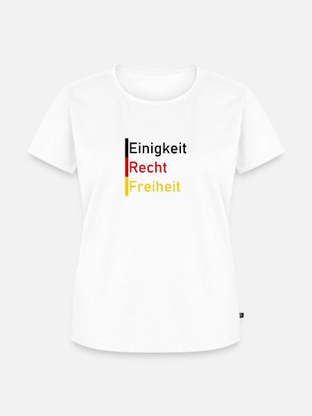 Einigkeit Recht Freiheit - Frauen Premium Bio T-Shirt - Weiß