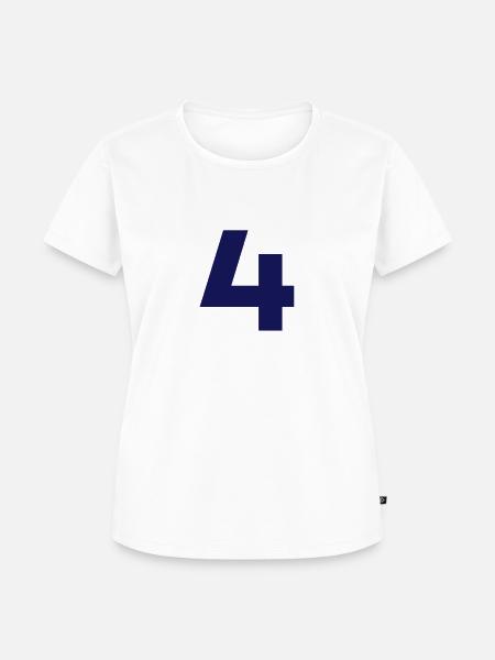 Vier 4 - Frauen Premium Bio T-Shirt - Weiß