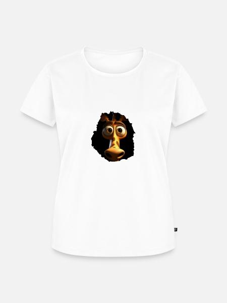 Skeptische Giraffe - Frauen Premium Bio T-Shirt - Weiß