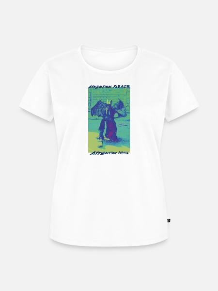 ATTENTION PLEASE - Frauen Premium Bio T-Shirt - Weiß