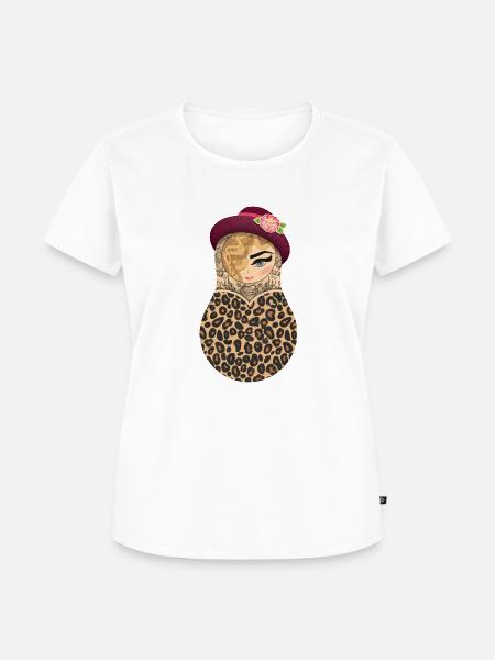 Matroschka Lea - Frauen Premium Bio T-Shirt - Weiß