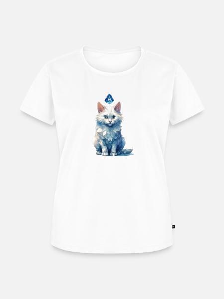 Geburtsstein-Katze März - Frauen Premium Bio T-Shirt - Weiß