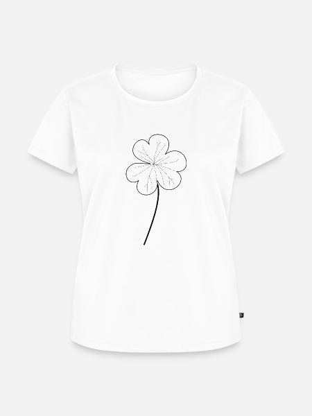 Kleeblatt - Frauen Premium Bio T-Shirt - Weiß