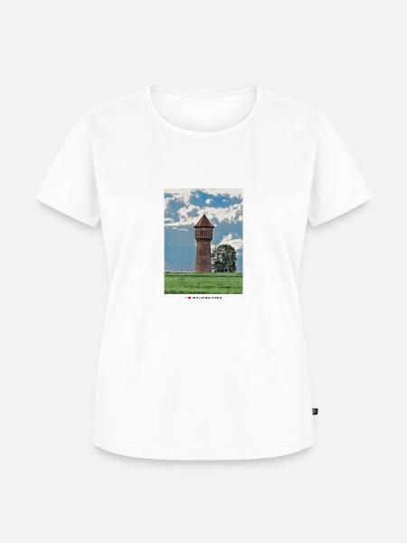 Wasserturm heller Stoff - Frauen Premium Bio T-Shirt - Weiß