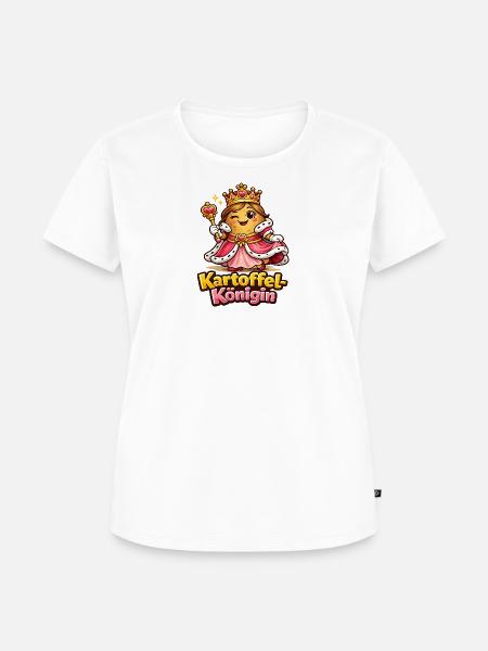 Kartoffel-Königin | Kartoffelkönigin (md) - Frauen Premium Bio T-Shirt - Weiß