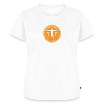 Physiotherapie Logo Geschenkidee für Physios - Frauen Premium Bio T-Shirt - Weiß - Vorne - AI Model Female 172 dark (172cm)