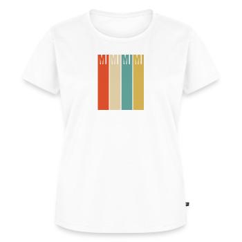 Ich hör nur Mimimi Retro Vintage - Frauen Premium Bio T-Shirt - Weiß - Vorne - AI Model Female 172 dark (172cm)