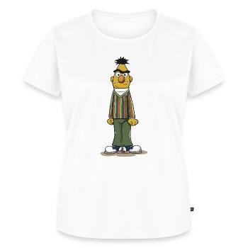 Sesamstraße Bert Pose - Frauen Premium Bio T-Shirt - Weiß - Vorne - AI Model Female 172 dark (172cm)