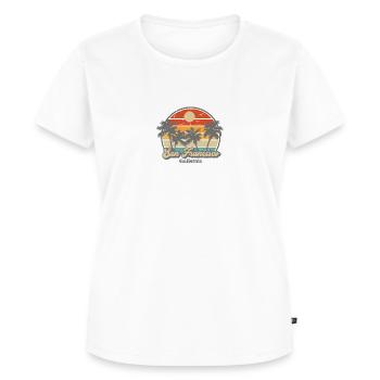 San Francisco California vintage retro - Frauen Premium Bio T-Shirt - Weiß - Vorne - AI Model Female 172 dark (172cm)