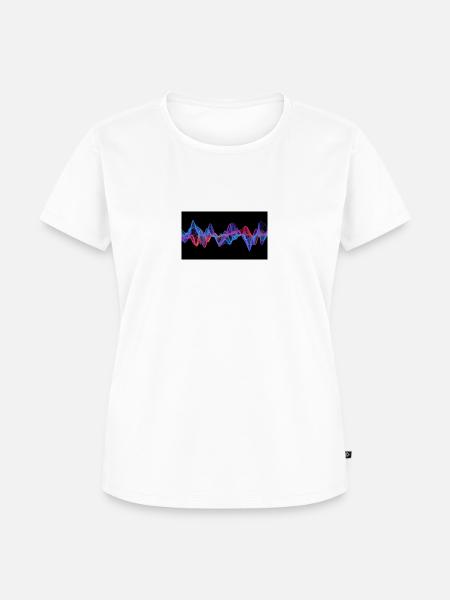 Waves Visuel - Frauen Premium Bio T-Shirt - Weiß