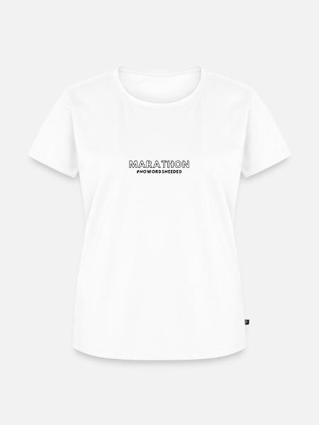Marathon- no words needed - Frauen Premium Bio T-Shirt - Weiß