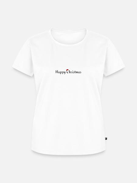 Happy Christmas - Frauen Premium Bio T-Shirt - Weiß