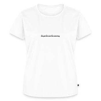 kein gott kein staat kein mietvertrag schwar - Frauen Premium Bio T-Shirt - Weiß - Vorne - AI Model Female 172 dark (172cm)