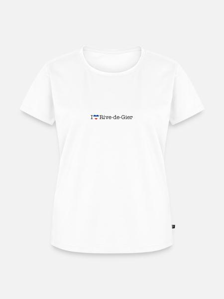 I love Rive de Gier - Frauen Premium Bio T-Shirt - Weiß