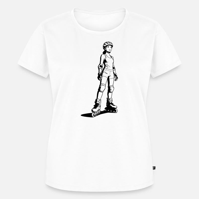 Inline-Skating - Frauen Premium Bio T-Shirt - Weiß