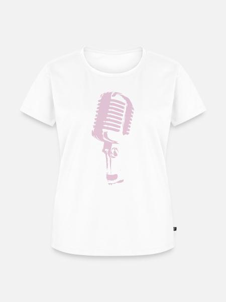 Mikrofon - Frauen Premium Bio T-Shirt - Weiß