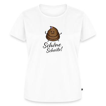 Schöne Scheiße - Frauen Premium Bio T-Shirt - Weiß - Vorne - AI Model Female 172 dark (172cm)
