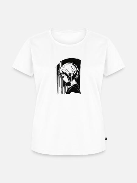Manga-Mädchen - Frauen Premium Bio T-Shirt - Weiß