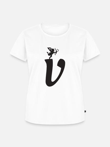 V - Frauen Premium Bio T-Shirt - Weiß