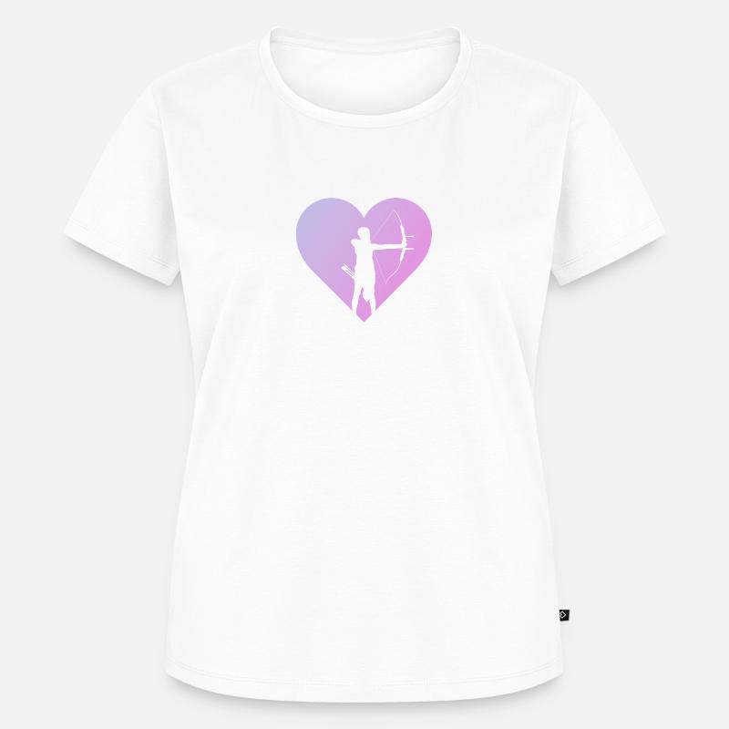 Bogen Bogenschießen Langbogen - Frauen Premium Bio T-Shirt - Weiß