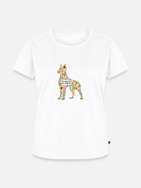 Dobermann Wachhund - Frauen Premium Bio T-Shirt - Weiß