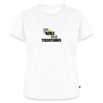 ECHTE KERLE - Frauen Premium Bio T-Shirt - Weiß - Vorne - AI Model Female 172 dark (172cm)