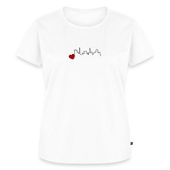 Hattingen mit Herz - Frauen Premium Bio T-Shirt - Weiß - Vorne - AI Model Female 172 dark (172cm)