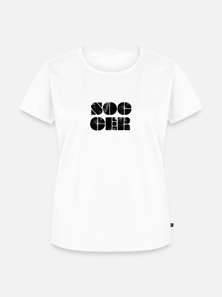 I love soccer - Frauen Premium Bio T-Shirt - Weiß