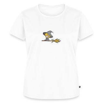 Sorcière volante - T-shirt Premium bio Femme - blanc - Devant - AI Model Female 172 dark (172cm)