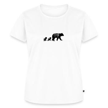 Mama Bär Papa Bär - Frauen Premium Bio T-Shirt - Weiß - Vorne - AI Model Female 172 dark (172cm)