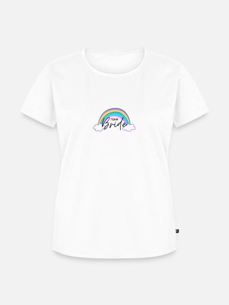 Team Bride Regenbogen - Frauen Premium Bio T-Shirt - Weiß