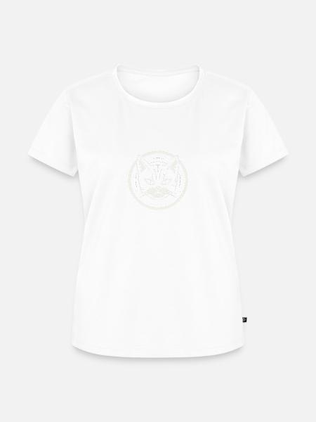 Anmutige Katze im Vektorstil - Frauen Premium Bio T-Shirt - Weiß