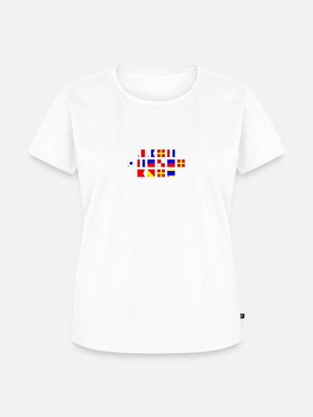 hart steuerbord im Flaggenalphabet - Frauen Premium Bio T-Shirt -