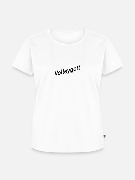 Volleygott schräg - Frauen Premium Bio T-Shirt - Weiß