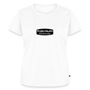 Wakeskate Wednesday - Frauen Premium Bio T-Shirt - Weiß - Vorne - AI Model Female 172 dark (172cm)
