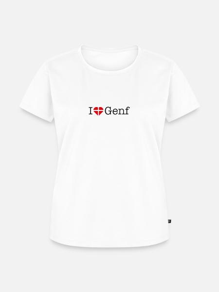I love Genf - Frauen Premium Bio T-Shirt - Weiß